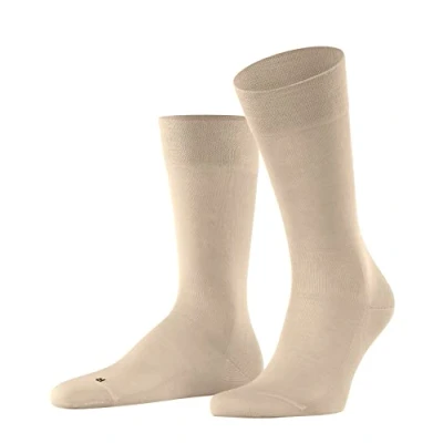Abbildung von FALKE Herren Socken Sensitive Malaga M SO Fil d&#039;Écosse Baumwolle mit Komfortbund 1 Paar, Beige (Silk 4097) neu umweltfreundlich, 43 46