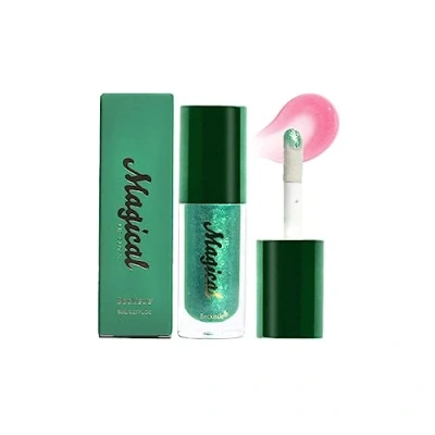 Abbildung von Pakivs Color Changing Lip Gloss Oil Getönt,Magic PH Change Stain Lippenbalsam,Lang anhaltender nährender Antihaft Lipgloss für Frauen