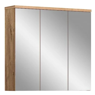 Abbildung von xonox.home Badezimmer Grado X2FB8725 Spiegelschrank Korpus Nox Oak Nb.ca. 80x75x20 cm mit großer Spiegelfläche