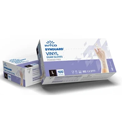 Abbildung von Disposable Vinyl Untersuchungshandsch Gr L Blau 100 St