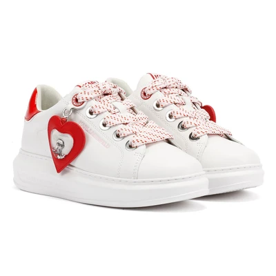 Abbildung von KARL Lagerfeld Kapri Valentine Pendant Sneaker low, Damen, Größe: 35, White/red Schuhe