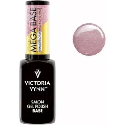 Abbildung von Victoria Vynn Mega Base Hart &amp; Lange Nägel UV LED Glitter Hybrid Gel Nagellack (Schimmer Peachpuff, 8ml)