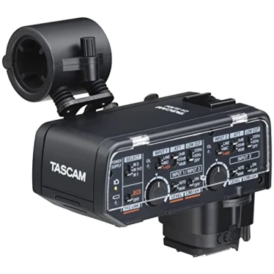 Abbildung von Tascam XLR Mikrofonadapter Canon Kit für Spiegellose Kameras (CA XLR2D C)