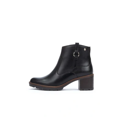 Abbildung von Pikolinos Stiefeletten mit Absatz in Leder LLANES für Frauen Farbe Negro