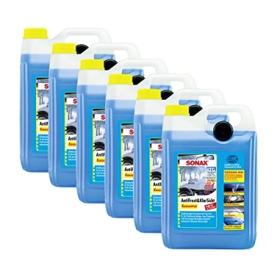 Abbildung von SONAX 6X 03325050 AntiFrost&amp;KlarSicht Konzentrat Frostschutz Waschanlage 5L