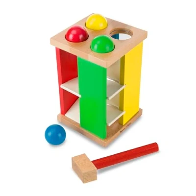 Abbildung von Melissa &amp; Doug Pound and Roll Tower Developmental Toy Motor Skills Problem Solving 2+ Gift for Boy or Girl