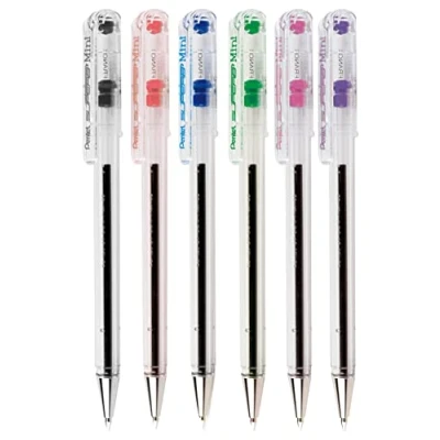 Abbildung von Pentel Superb Kugelschreiber (schwarz, blau, grün, pink, rot, violett, Multi)
