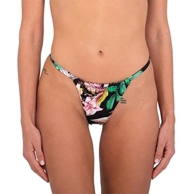 Abbildung von Hurley Damen Flora Revo Cheeky Slider Bikini Bottoms, Creme, XS