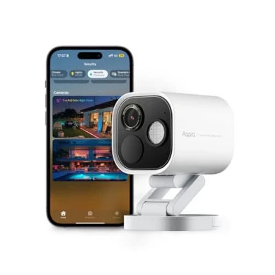 Abbildung von Aqara 4MP Kamera Hub G5 Pro WLAN, Echtfarbe Nachtsicht Überwachungskamera Aussen, 2,4/5GHz, HomeKit Secure Video, Thread Grenzrouter, Lokale Erkennung, Thread/Zigbee, Unterstützt Alexa Google (Weiß)