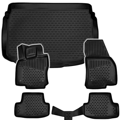 Abbildung von AD Tuning *TM30036+FM21023 Gummi Fußmatten + Kofferraumwanne im Set