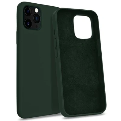 Abbildung von MyGadget Hülle kompatibel mit iPhone 11 Pro Gummierte Handyhülle [ 3 Layer Struktur ] Schutzhülle Soft Inlay &amp; Hardcase Cover außen Olivgrün