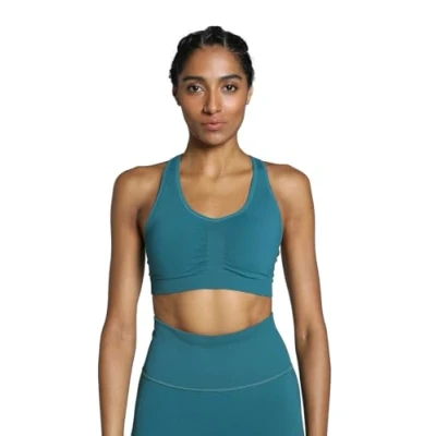 Abbildung von Puma 4KEEPS Shapeluxe Seamless BRA Sportbh mit mittlerer Stützkraft, Damen, Größe: Medium, Cold green