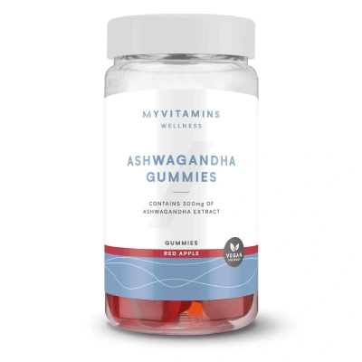 Abbildung von Myvitamins Ashwagandha Gummies, Pot 60Gummibärchen roter Apfel