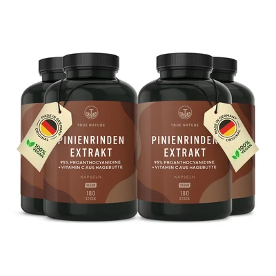 Abbildung von Pinienrinden Extrakt 720 Kapseln Vegan TRUE NATURE 4x180 St