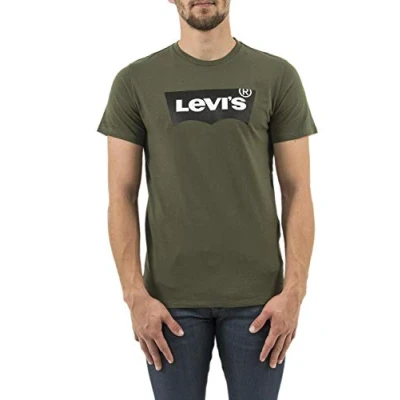 Abbildung von Levi&#039;s Housemark Graphic TEE Tshirt print, Herren, Größe: Medium, Tech olive night