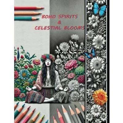 Abbildung von BOHO SPIRITS &amp; CELESTIAL BLOOMS: Coloring Book for Adults and Teens