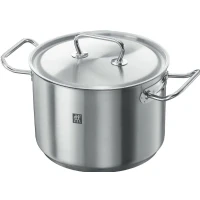 Abbildung von ZWILLING Twin Classic Kochtopf mit Deckel, 24 cm, 6 L, Induktionsgeeignet, Edelstahl