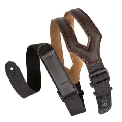 Abbildung von Levy&#039;s MRHSS DBR Gitarrengurt Right Height Garment Leather Ergonomic 3&quot; Dark Brown