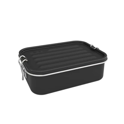 Abbildung von SIGG Gemstone Box Obsidian Brotdose, auslaufsichere Lunchbox für Büro, Schule und Outdoor, Brotbox aus hochwertigem 18/8 Edelstahl unterwegs