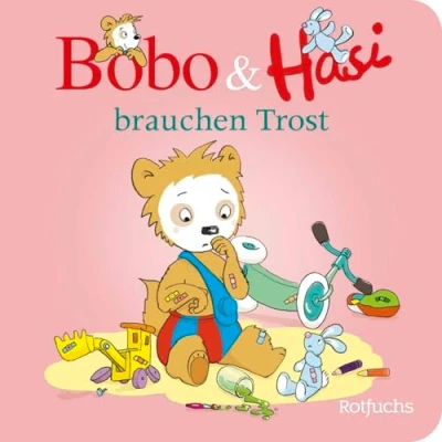Abbildung von Bobo &amp; Hasi brauchen Trost: Pappbilderbuch Kinder ab 1 Jahr (Bobo Siebenschläfer: Pappbilderbücher 12 Monate, Band 7)