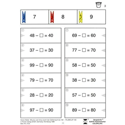 Abbildung von Mit Plus und Minus durch den Zahlenraum bis 100: (2. Klasse) (Bergedorfer® Colorclips)