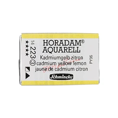 Abbildung von Schmincke HORADAM® AQUARELL feinste Künstler Aquarellfarben, 223 Kadmiumgelb zitron, 14 210 043, 1/1 Näpfchen