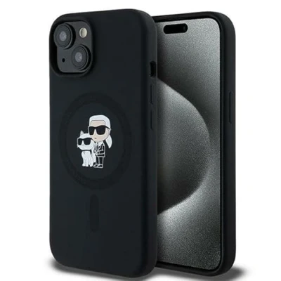 Abbildung von CG Mobile Karl Lagerfeld KLHMP15MSCMKCRHK Hülle für iPhone 15 Plus / 14 6.7&quot; Schwarz hardcase Silicone &amp; Choupette