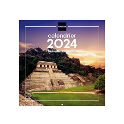 Abbildung von Finocam Wandbilder Kalender 30 x cm, für Notizen 2024 Januar Dezember (12 Monate), Wunder der französischen Welt