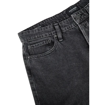 Abbildung von JACK &amp; JONES Jeans Shorts Herren Baggy Fit JJIALEX JJCOOPER Kurze Hosen Bermuda Sommer Denim Einfarbig, Größe:M, Farbe:Black (12281039)