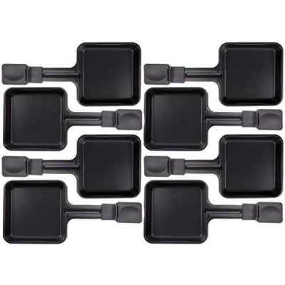 Abbildung von Raclettepfännchen 8x Raclette Pfännchen 23178 10x10cm, Antihaftbeschichtung, Universell