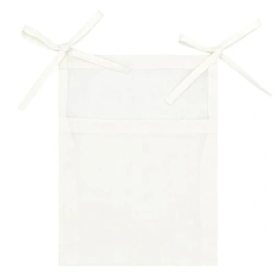 Abbildung von Baby Kinderzimmer Organizer, Kinderbett Tasche Hängender Babybett Organizer Hängend für Kleidung Windeln Deko (Weiß)