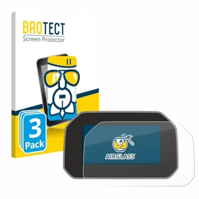 Abbildung von BROTECT Schutzglas für BMW R 1250 GS Adventure Connectivity TFT 6.5&quot; (3 Stück) Schutzfolie Panzer Folie Glas [Extrem Kratzfest 9H
