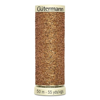 Abbildung von Metalleffekt Faden (036) 50 m Gütermann braun