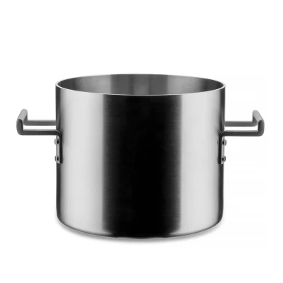 Abbildung von Alessi Convivio DC100/20 Trilamin Design Topf, Geeignet für Induktion, Edelstahl und PVD mit Magnetischem Stahlboden, 20 cm, Satiniert