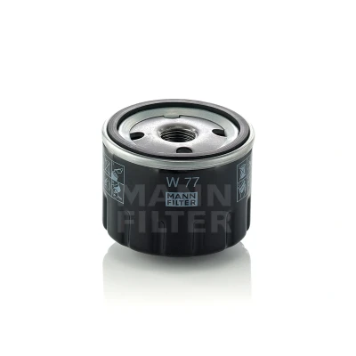 Abbildung von MANN FILTER W 77 Ölfilter 3/4 16 UNF mit einem Rücklaufsperrventil Anschraubfilter RENAULT: 4 Kombi, 5 Schrägheck, 17 Coupe, FIAT: Cinquecento