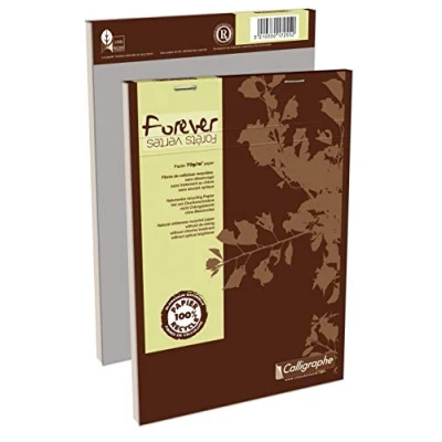 Abbildung von Clairefontaine 17255C Packung mit 5 Blöcken geheftet Forever DIN A5 100 Blatt kariert, farbig sortiert, 1 Pack