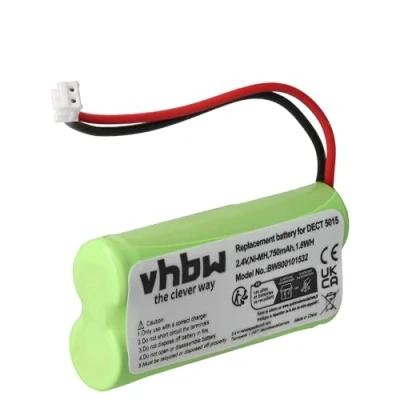 Abbildung von vhbw NiMH Akku 750mAh (2.4V) kompatibel mit Handy Smartphone Telefon Audioline DECT 5015 Ersatz für 08C/CP18NM, BC101276.