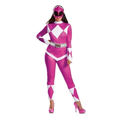 Abbildung von Disguise Pinkes Ranger Kostüm für Damen, rose, Small