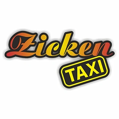 Abbildung von folien zentrum Zicken Taxi 15x7,5cm Aufkleber Auto JDM Tuning Sticker Spruch Decal Stickerbomb Folie Autoaufkleber Bombing Fun 370