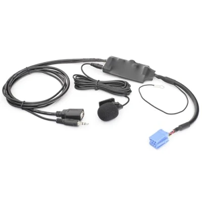Abbildung von BlueMusic Bluetooth USB AUX Freisprechen Adapter kompatibel mit 8pin Mini ISO Audi Chorus 2 Concert Symphony VW Gamma 5 MCD MFD 1