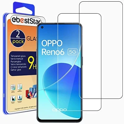 Abbildung von ebestStar {2 Stück) Panzer Schutz Glas für Oppo Reno6 5G, 3D Displayschutz, 9H gehärte Glas, Abgerundete, Blasenfrei