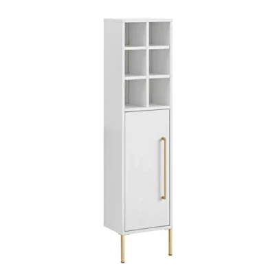 Abbildung von Schildmeyer Gloria Highboard 148429, weiß/Gold, 130,6 x 30,4 21,8 cm