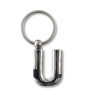 Abbildung von if Schlüsselanhänger mit Alphabet Buchstaben U Metall, 7 cm, silberfarben, silber, Klassisch
