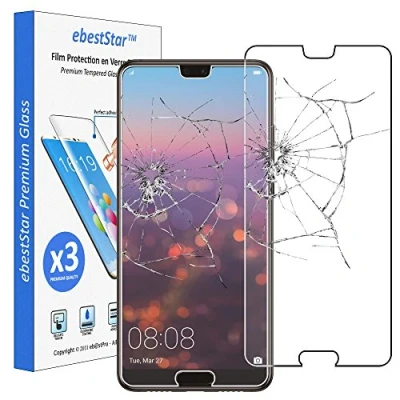 Abbildung von ebestStar kompatibel mit Huawei P20 Panzer Schutz Glas (x3 Stück) Schutzfolie, 9H gehärte Schutzglas, HD Displayschutz, Ultrabeständig