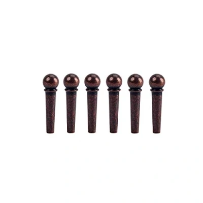 Abbildung von Alnicov Guitar Bridge Pins 6PCS Bronze String Studs für den Ersatz von Folk Acoustic Guitars