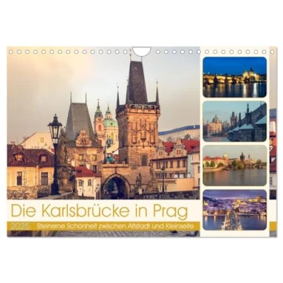 Abbildung von Die Karlsbrücke in Prag (Wandkalender 2025 DIN A4 quer), CALVENDO Monatskalender