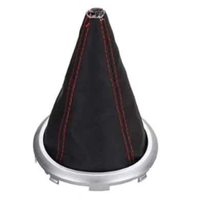 Abbildung von JenNiFer Auto Pu Leder Gear Shift Knob Stick Lever Boot Cover Für Suzuki Swift 2005 2010 Rot