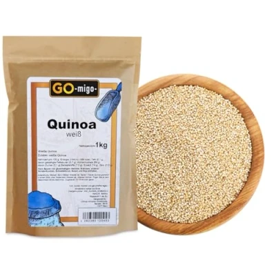 Abbildung von 1kg Quinoa weiße Rohkost Samen Inkakorn Reis der Inka Premium qualität 1000g