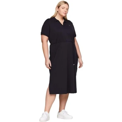 Abbildung von Tommy Hilfiger Curve POLO Waist Freizeitkleid, Damen, Größe: 54, Desert sky