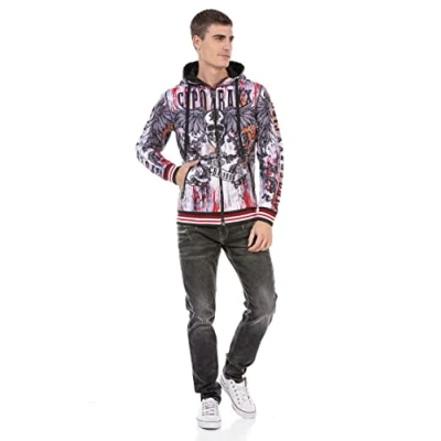 Abbildung von Cipo &amp; Baxx Sweatjacke, Herren, Größe: Small, Grey